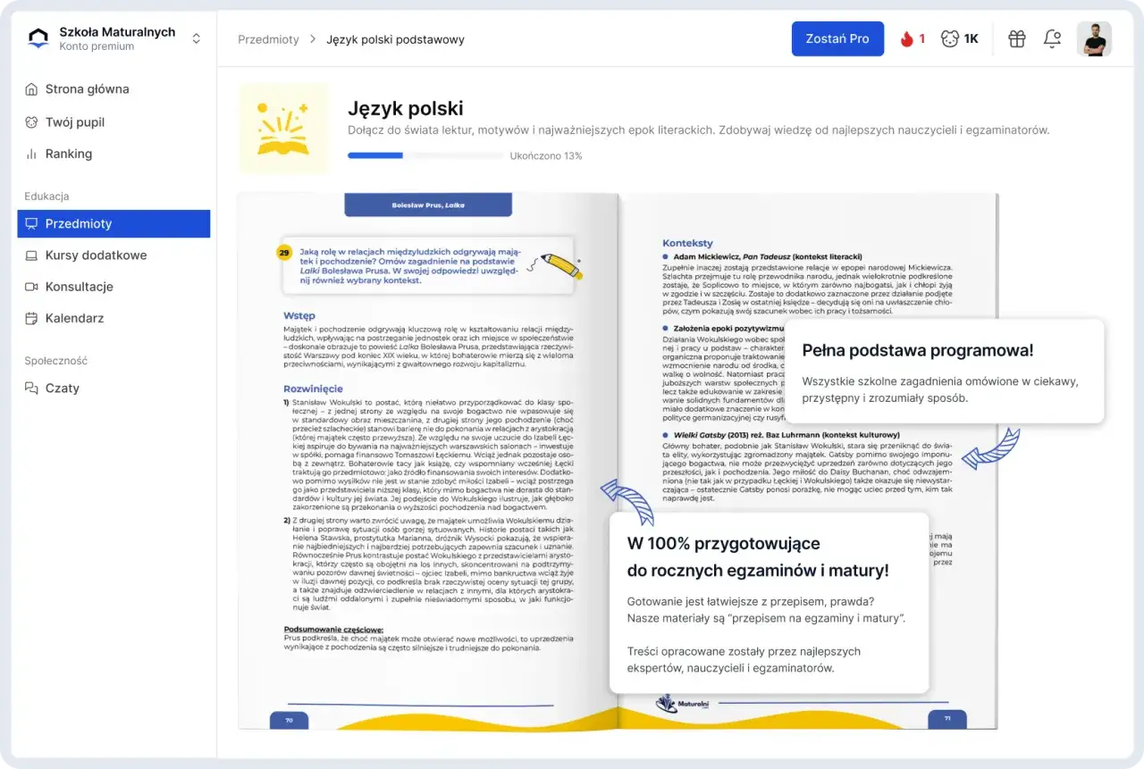 Co to jest szkoła w chmurze? To platforma edukacyjna, która oferuje materiały do nauki języka polskiego, przygotowujące do egzaminów i matury.